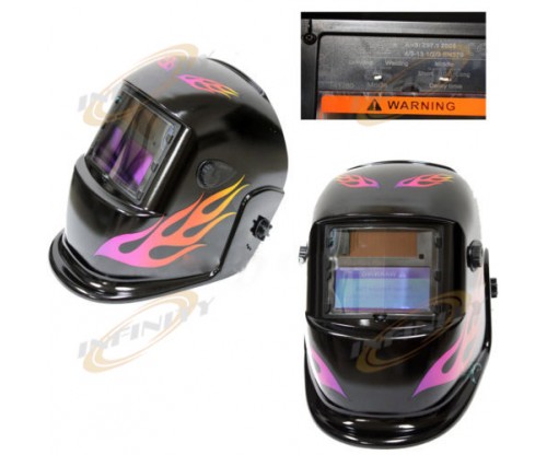 Dark Flaming Solar Auto Darkening Grinding Arc Mig Tig Welding Helmet S777a